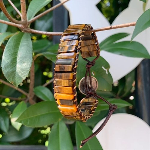 Tiger's Eye Handmade Natural Stone Healing Protection Beads Men Women Bracelet