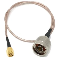 HT Saver Ham Radio Pigtail - SMA Male to N Male - RG316 - 19 inches