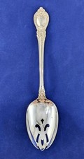 Heirloom Oneida STANTON HALL Sterling Silver Pierced Serving Spoon 8 ⅝”