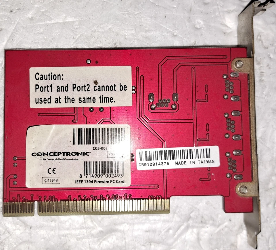 Scheda PCI Firewire IEEE 1394 Conceptronic CI1394B C05-001 - Immagine 2 di 2