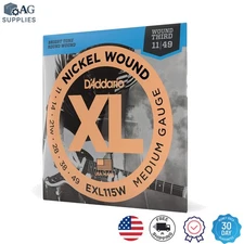 D'Addario XL Nickel Wound Electric Guitar Strings 11-49, Perfect for Performance