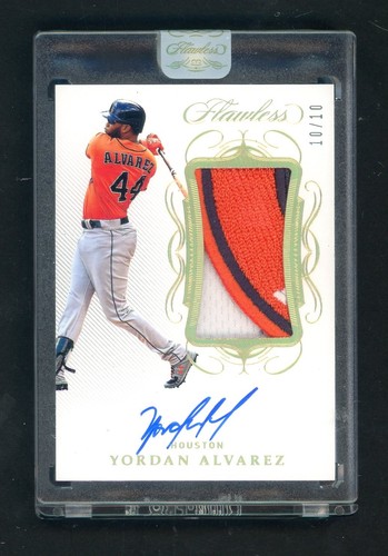2020 Panini Flawless Gold Yordan Alvarez Astros Patch AUTO 10/10