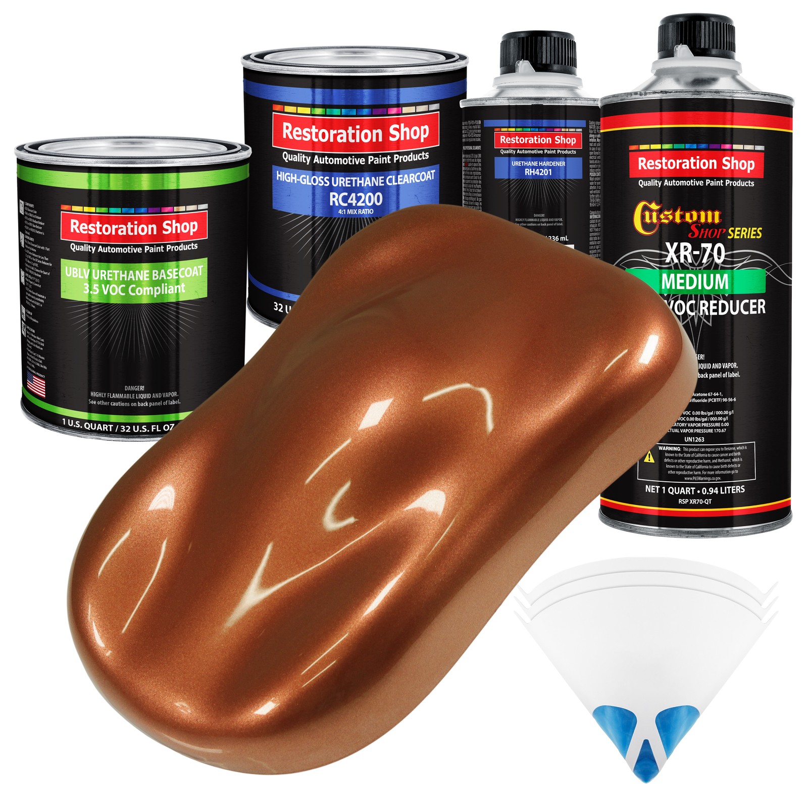 Firemist Copper Quart Low VOC Urethane Basecoat Auto Paint Kit