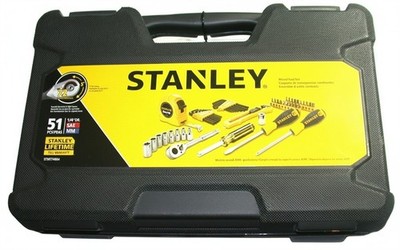 Stanley STMT74864 51-Piece Mixed Tool Set w/ Case SAE & Metric   Home Repair Kit