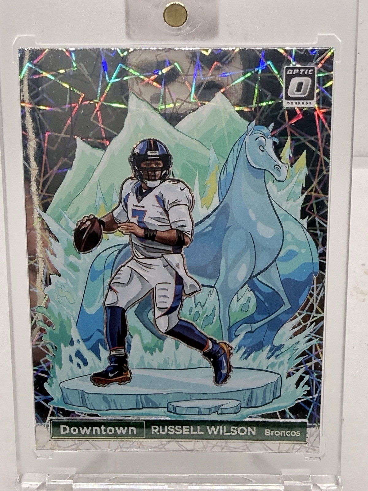 2022 Panini Donruss Optic Football Russell Wilson Downtown SSP #DT-RW Broncos