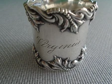 SIMONS STERLING SILVER ~LARGE NAPKIN RING  ROCOCO ~ MONO 'VIRGINIA' ~ BEAUTY!!