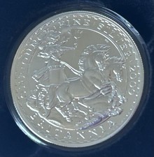 2009 Royal Mint Britannia 1oz Silver Coin, £2 QE II In Capsule, Box & COA 