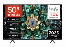 2025 144Hz TCL 50 inch 50Q6C-UK QD-Mini LED TV 4K HDR Smart TV Google TV