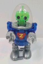 Z Classics Wind-Ups Green Alien Rogan the Robot Plastic Toy 8" Works READ