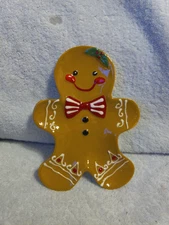 Gingerbread Man Plate / Spoon Rest 6" X 8" New No Box Or Tag