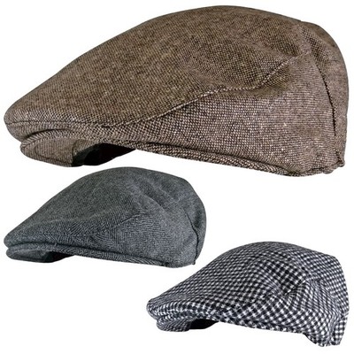 Herren Woll Trachten Flatcap von Sock Snob - Karierte Tweed Mütze