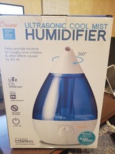 Crane Drop Shape Cool Mist Humidifier Blue/White EE-5301 Bedroom, Baby Nursery