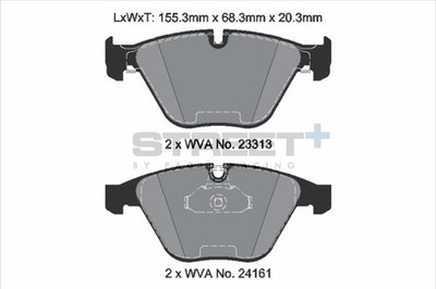 PAGID Racing Bremsbelagsatz Scheibenbremse STREET+ T8169SP2001 für BMW 3er E91