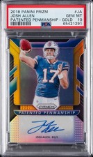 2018 Panini Prizm JOSH ALLEN PPP-JA Patented Penmanship GOLD PSA 10 *POP 1 OF 2*