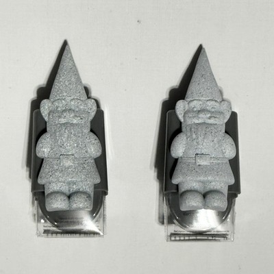 Pier 1 Gray Garden Gnome Statue Design Diffuser Fragrance Electric Plug In Lot 2
