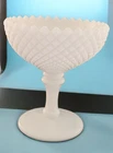 Vintage Westmoreland English Hobnail Milk Glass Open Compote Pedestal Bowl