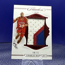 2019-20 Panini Flawless - Patches Charles Barkley #P-CHA Ruby /15 3 color patch