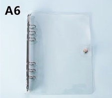 FsGrg System Planner, Clear Binder, A6, 6-Hole, Notebook Cover, PVC Transparent