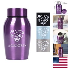 Beautiful and Durable Purple Stainless Steel Pet Ashes Urn - 25 lbs Capacity