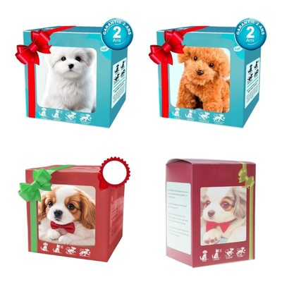 Realistic Robot Puppies AI Robot Dog,Interactive Plush Dog Robot Robotic Pet Toy