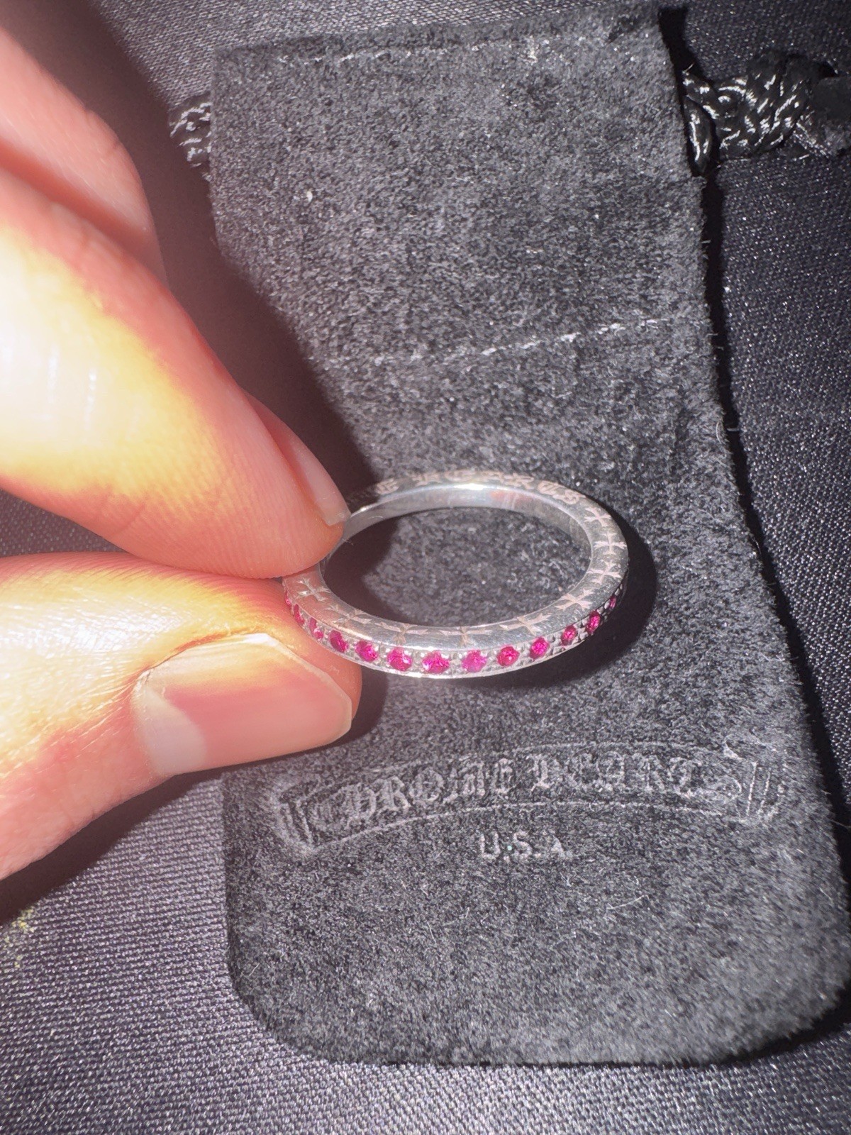 Authentic Chrome hearts NTFL ruby pave size 9US - image 1