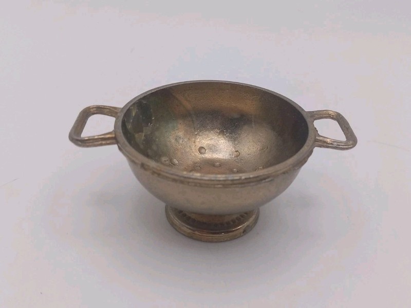 Miniature 27g 1930's Silver 756164 Colander 2-3/8" X 1-5/8" X 1" Made In England