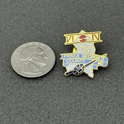 Prince George's County Maryland Lodge 1778 Elks Club Plane Pin Pinback #59656