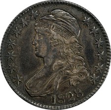 1828 50C Square 2, Small 8s, Lg. Letters (Regular Strike) Capped