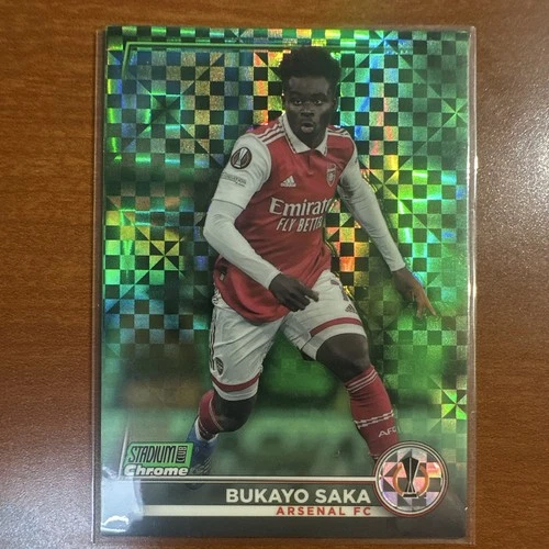 Topps 2022-23 Stadium Club Chrome UEFA Bukayo Saka Arsenal #72 X-Fractor /175