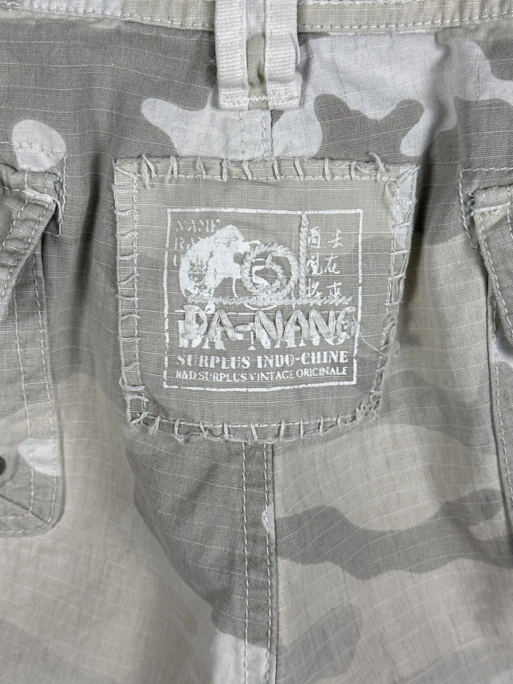 Da-Nang Shorts Womens Small Gray Camo Cargo Utility Ripstop Military Style - Image 4 of 4