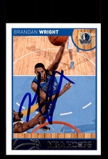 Signed Basketball Card Auto Brandan Wright 2013-14 Hoops #259 Dallas Mavericks