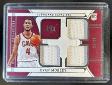 2021-22 National Treasures Evan Mobley Rookie Triple RC Jersey Materials #/99