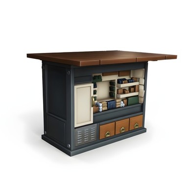 Urban Sci Fi Kiosk Terrain | Modular Tabletop Scatter Miniature for Gaming