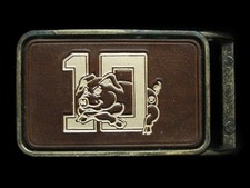 NC25117 VINTAGE 1970s  NUMBER 10  PIG  UNKNOWN BELT BUCKLE