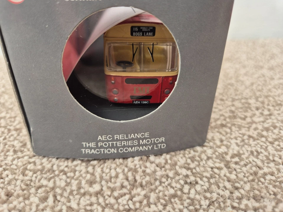 CORGI OOC 1/76 AEC RELIANCE THE POTTERIES #115 BOGS LANE DIECAST BUS OM97902 - Image 3 of 4