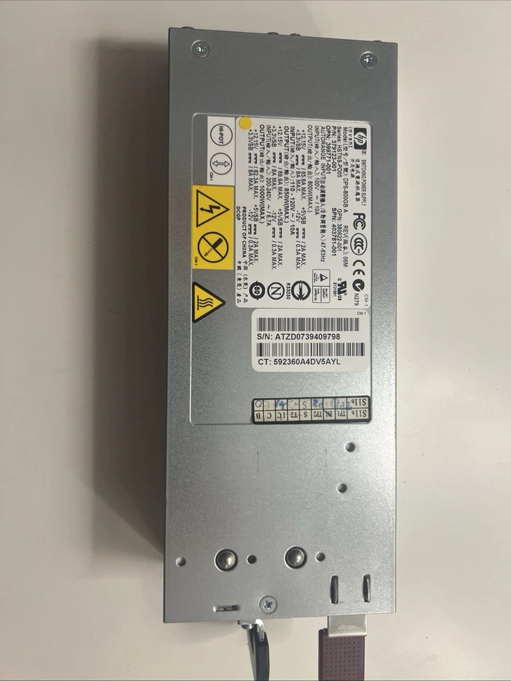 (Lote de 3) PSU de conmutación de servidor HP DPS-800GB A 1000W 379123-001 Foto 2 de 4