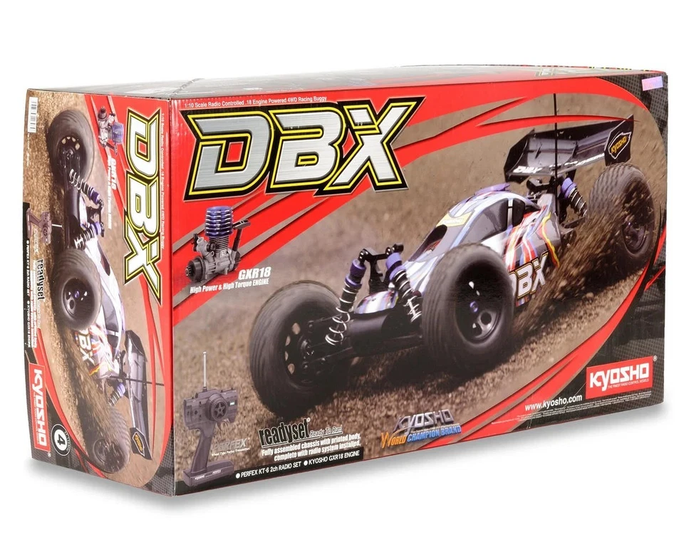 Kyosho DBX 1/10th 4WD Nitro Off Road - Ready Set Buggy w/ GXR18 Engine - NUOVO! - Immagine 2 di 4