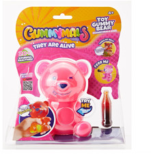 GUMMYMALS INTERACTIVE PINK GUMMY BEAR WITH 20 Lights SOUNDS  REACTIONS NEW TOY