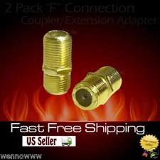 5 Pcs F-Type Female to Female Coaxial Barrel Coupler Adapter Connector  