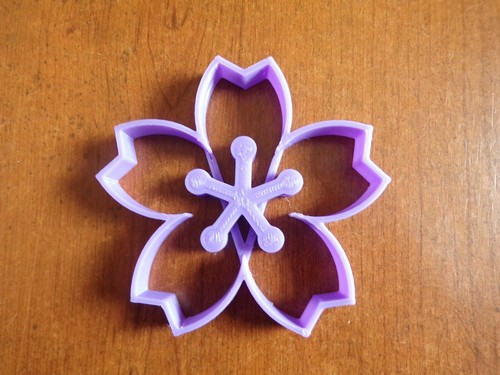 Emporte-pièce Fleur D'hibiscus Imprimé 3D - PLA Blanc, 8 X 7,4 X 1 Cm