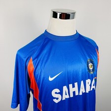 Nike XL Sahara India Cricket Jersery Shirt Dri Fit Short Sleeve Crew Neck