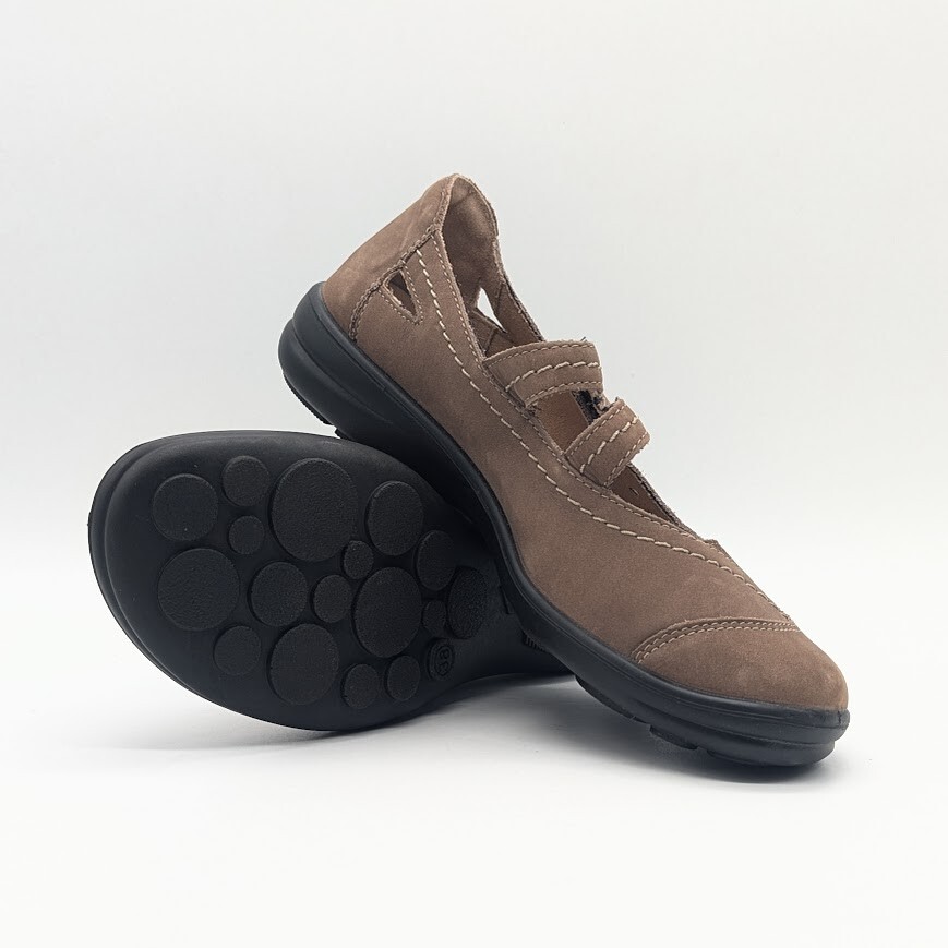 Romika  - Women's Mary Jane Shoes Size 7-7.5 - Maddy - Brown Nubuck Leather