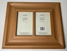 Furio Wall Collection Double Picture Frame for 4x6” Photos Solid Wood 2 lbs 2 Oz