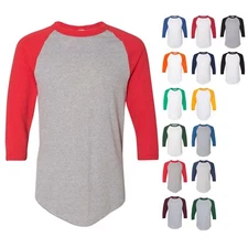 Augusta Sportswear Three-Quarter Raglan Sleeve Baseball Tee Jersey Shirt 4420