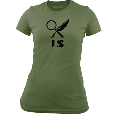 Women's Official License Navy Intelligence Specialist (IS) Rating Badge T-Shirt