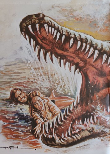 The Great Alligator ORIGINAL Spanish '80 POSTER Sergio Martino MAC Horror art! - Picture 2 of 4