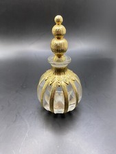 Silvestri Flacon Taiwan R.O.C Art Nouveau Style Perfume Bottle w/ Gold Overlay