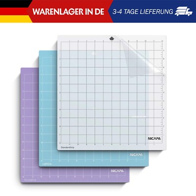 NICAPA Ersatz-Schneidematte für Silhouette cameo 4/3/2/1 [12x12 Zoll 3er-Pack,St