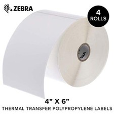 1000 Labels 4 Roll -4" X 6" Direct Thermal Zebra 2844 ZP450 Eltron Shipping