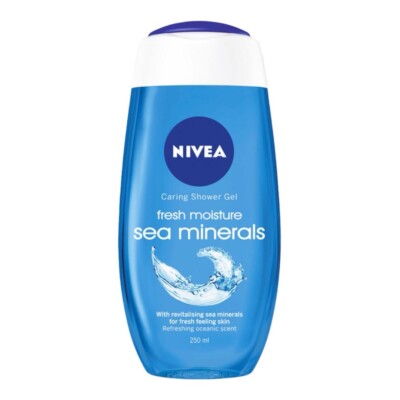 **HTF** NIVEA CARING SHOWER GEL FRESH MOISTURE SEA MINERALS 250ML - BRAND NEW